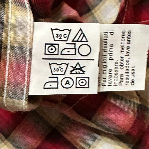 Chaps Ralph Lauren Red & Yellow Plaid Button Down Shirt, Large, NWT - Picture 6 of 6